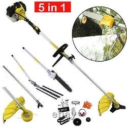 52cc Petrol 5 in1 Garden Multi Tool Grass Trimmer, Chainsaw Pruner, Brush Cutter