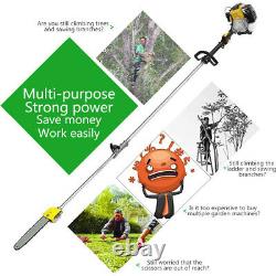 52cc Petrol 5 in1 Garden Multi Tool Grass Trimmer, Chainsaw Pruner, Brush Cutter