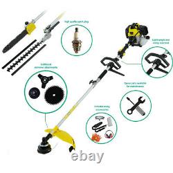 52cc Petrol 5 in1 Garden Multi Tool Grass Trimmer, Chainsaw Pruner, Brush Cutter