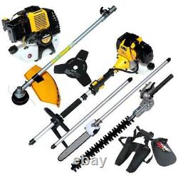 52cc Petrol 5 in 1 Garden Multi Tool Hedge trimmer Strimmer Brushcutter Chainsaw