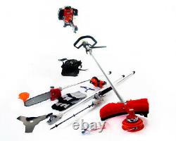 52cc Petrol 5 in 1 Garden Multi Tool Hedgetrimmer Strimmer Pruner Brushcutter