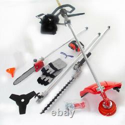 52cc Petrol 5 in 1 Garden Multi Tool Hedgetrimmer Strimmer Pruner Brushcutter