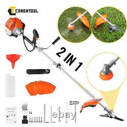 52cc Petrol Brush Cutter 2 in 1 Garden Grass Line Trimmer 2-Stroke Engine 2.5kw