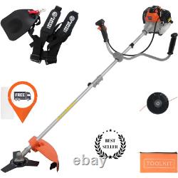 52cc Petrol Garden Brush Cutter, Grass Line Trimmer 107L x 28W cm 2.2kW 7500 RPM