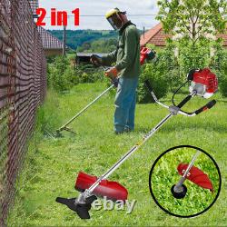 52cc Petrol Garden Brush Cutter Grass Trimmer 2 in 1 Petrol Cutting Tools UK