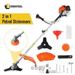 52cc Petrol Garden Tool 2in1 Multi Function Strimmer Brush Cutter Garden Lawn UK