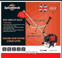 52cc Petrol Gasoline Engine Grass Blade Strimmer Trimmer Brush Cutter Garden Kit