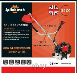 52cc Petrol Gasoline Engine Grass Strimmer Trimmer Brush Cutter Blade Garden Kit