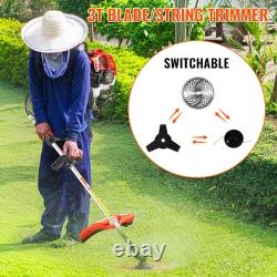 52cc Petrol Strimmer 2-Stroke 5-IN-1 Brush Cutter Petrol Grass Strimmer Backpack