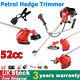 52cc Petrol Strimmer Brush Cutter Garden Grass Trimmer 3 In 1grass Line Trimmer