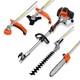 52cc Petrol Strimmer Garden 4in1 Multi Tool Hedge Trimmer Chainsaw Brush Cutter