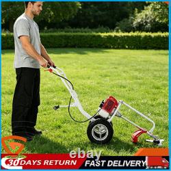 52cc Petrol Wheeled Brush Cutter & Grass Trimmer 2-Stroke 2.2kW Split Shaft