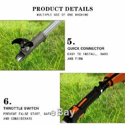5 in1 Garden Hedge Trimmer Petrol Strimmer Chainsaw Brushcutter Multi Tools 52cc