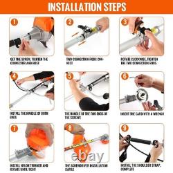 5 in 1 52cc Petrol Garden Multi Tool Brush Cutter Strimmer Hedge