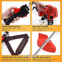 5 in 1 52cc Petrol Hedge Trimmer Chainsaw Brush Cutter Pole Saw Outdoor Tools UK