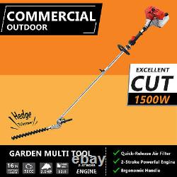 5 in 1 52cc Petrol Hedge Trimmer Chainsaw Brush Cutter Pole Saw Outdoor Tools UK