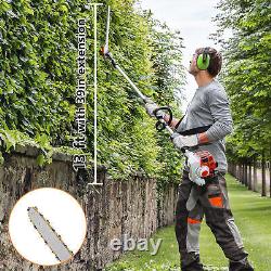 5 in 1 52cc Petrol Hedge Trimmer Chainsaw Brush Cutter Pole Saw Outdoor Tools UK