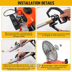 5-in-1 52cc Petrol Strimmer Brush Cutter Garden Grass Line Trimmer 2-Stroke Tool