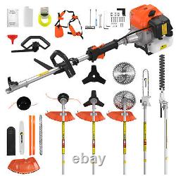 5-in-1 52cc Petrol Strimmer Brush Cutter Garden Grass Line Trimmer 2-Stroke Tool