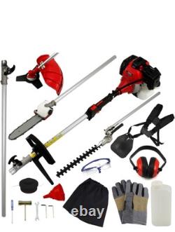 5 in 1 Cordless Garden Hedge Trimmer Chainsaw Brush Petrol 52cc 1.6kW 3HP 9000