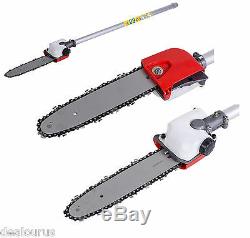 5 in 1 E-START Multi Function Garden Tool Petrol Strimmer Hedge Chainsaw Trimmer