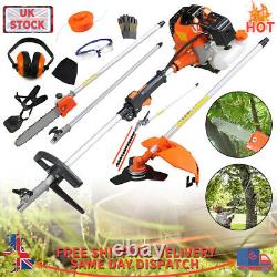 5 in 1 Garden Hedge Trimmer Petrol Strimmer Chainsaw Brushcutter Multi Tool 52CC