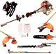 5 In 1 Garden Multi Tool 52cc Petrol Hedge Trimmer Chainsaw Strimmer Brushcutter