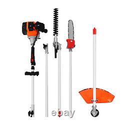 5 in 1 Hedge Trimmer Tool 52CC Petrol Strimmer Brush Cutter Garden Chainsaw