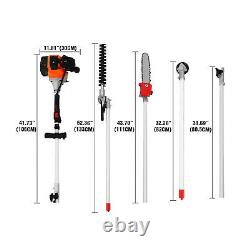 5 in 1 Hedge Trimmer Tool 52CC Petrol Strimmer Brush Cutter Garden Chainsaw