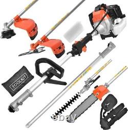 5 in 1 Petrol Brush Cutter Grass Trimmer Garden Multi Tool with Extension Pole