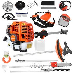 5 in 1 Petrol Brush Cutter Strimmer Grass Trimmer Garden 52cc 2 Stroke Kit