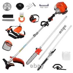 5 in 1 Petrol Brush Cutter Strimmer Grass Trimmer Garden 52cc 2 Stroke Kit