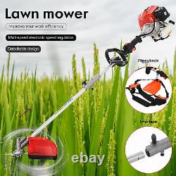 5 in 1 Petrol Brush Cutter Strimmer Grass Trimmer Garden 52cc 2 Stroke Kit UK