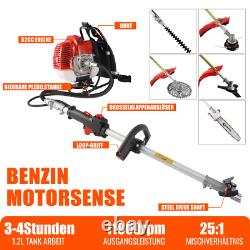 5-in-1 Petrol Strimmer 52cc Brush Cutter Garden Grass Line Trimmer 2-Stroke 2025