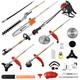 5-in-1 Petrol Strimmer 52cc Brush Cutter Garden Grass Line Trimmer 2-stroke Tool