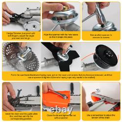 5-in-1 Petrol Strimmer 52cc Brush Cutter Garden Grass Line Trimmer Two-Stroke UK