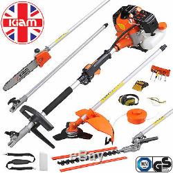 5 in 1 Petrol Strimmer Chainsaw Brushcutter Hedge Trimmer Multi Tool 58cc KIAM