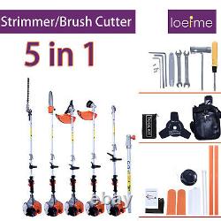 5in1 Multi Function Garden Tool 52cc Petrol Brush Cutter Chainsaw Grass Trimmer