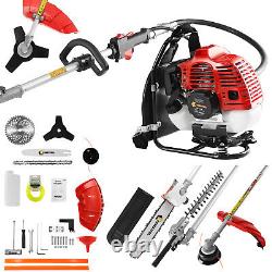 5in1 Petrol Strimmer 52cc Brush Cutter Garden Grass Trimmer 2-Stroke Backpack UK