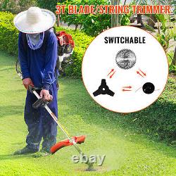 5in1 Petrol Strimmer 52cc Brush Cutter Garden Grass Trimmer 2-Stroke Backpack UK