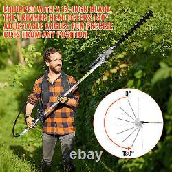 5in1 Petrol Strimmer 52cc Brush Cutter Garden Grass Trimmer 2-Stroke Backpack UK
