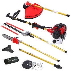 6in1 Petrol Brush Cutter Grass Trimmer Hedge Pruner Lawn Mower