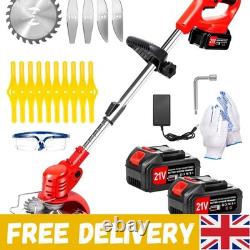 All-in-One Adjustable Grass Trimmer with Dual Batteries for Yard & Garden Use