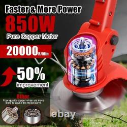 All-in-One Adjustable Grass Trimmer with Dual Batteries for Yard & Garden Use