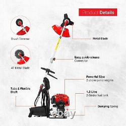 BU-KO 52cc Backpack Petrol Strimmer, Brush Cutter 3t Blade, 40t Blade