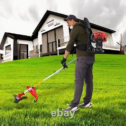 BU-KO 52cc Backpack Petrol Strimmer, Brush Cutter 3t Blade, 40t Blade