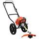 Brush Cutter With Wheels Orange 52 Cc 1.45 Kw Grass Trimmer Tanburo