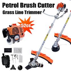 CONENTOOL 2-stroke Petrol Brush Cutter 1700W Grass Trimmer Chainsaw 52cc 3000rpm