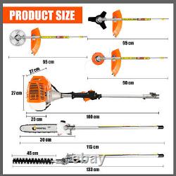 CONENTOOL Multi Function Garden Tool 5in1 Petrol Strimmer Brush Cutter Chainsaw