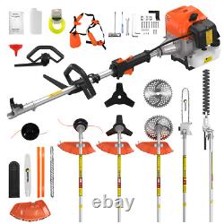 CONENTOOL Petrol Strimmer Garden 52cc 2-stroke Brush Cutter Grass Line Trimmer